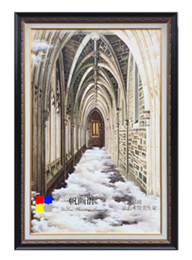 欧式美式中世纪古典建筑装饰画