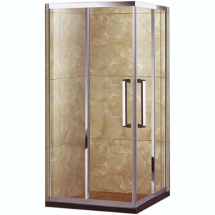 方形转角直角不锈钢屏风淋浴房卫生间干湿分离隔断玻璃推拉浴室门