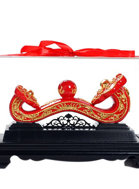 风水摆件漆线雕陶瓷结婚礼品镇宅