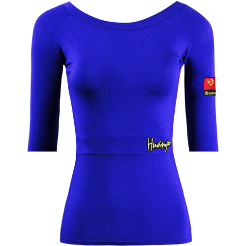 环雅拉丁舞练功服女新款成人V领黑色形体国标舞蹈服摩登舞上衣男