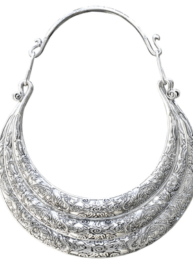 云南复古项圈苗族三层大气毛衣链