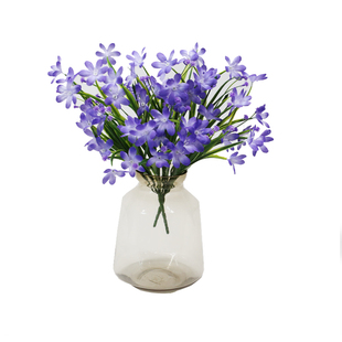 马兰花仿真花假花室外花箱装饰花水仙花塑料花仿真兰花紫栅栏插花