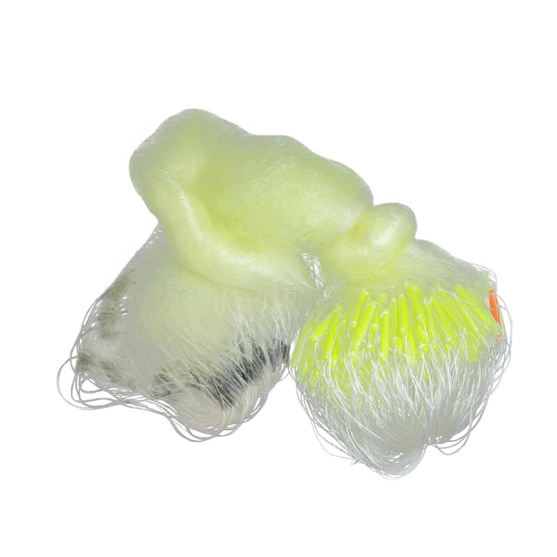 鱼网粘网三层沉网加重流水三合一鲫鱼粘鱼网丝网沾网渔网加粗黄丝