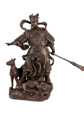 神像二郎真君哮天犬杨戬装饰品