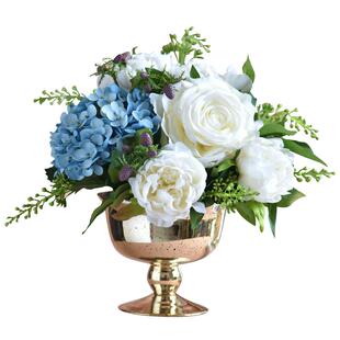 仿真花假花客厅摆件家居室内软装饰品餐桌插花绢花酒店样板间花艺