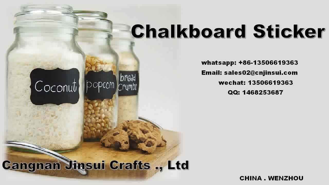 Adhesive Waterproof Removable Blackboard Vinyl Chalkboard Glass Bottle
