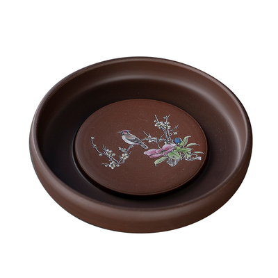 原矿紫砂壶底座功夫茶具