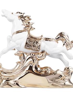 欧式风书房桌面商务送礼装饰骏马