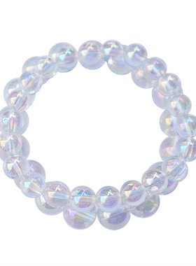 炫彩泡沫净体白水晶手链手串包邮