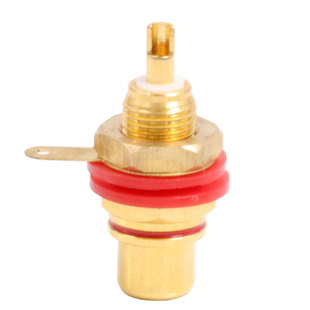 EIZZ磷青铜镀金RCA莲花母座发烧胆机功放信号插座音频RCA接线端子