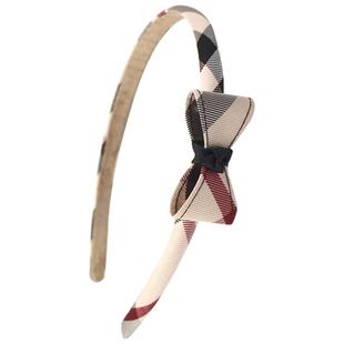 格子立体蝴蝶结细发箍 日韩亚克力不勒头窄头箍 防滑压发发卡头饰