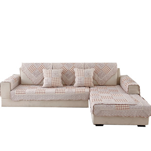 全棉四季通用布艺沙发垫套子简约现代纯棉套装组合客厅防滑坐垫巾