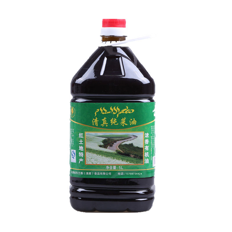 寻甸冬兰香纯菜籽油5L瓶装云南农家初榨菜籽物理压榨食用炒菜用油