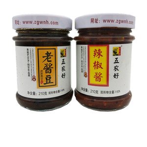 五农好酱兰考特产手工辣椒酱老酱豆组合装两瓶任选拌面拌饭酱包邮