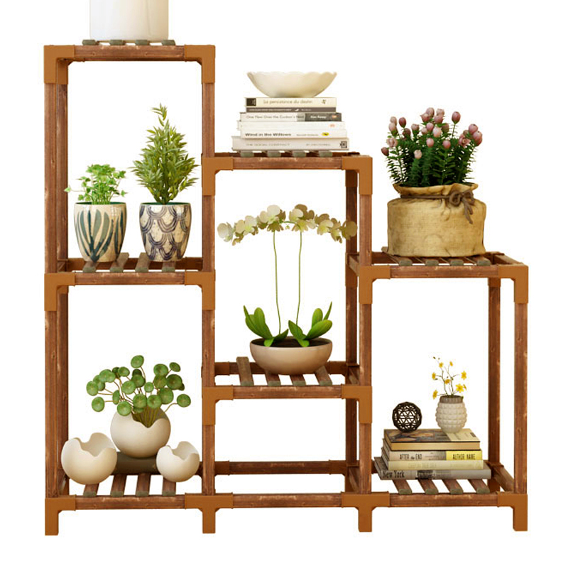 花架子客厅落地式室内多肉植物摆放多层实木阳台置物架花盆架新款