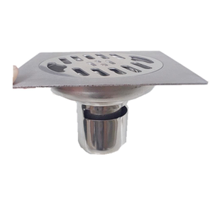 304卫生间加厚方形不锈钢防臭大排量地漏5075110管通用大尺寸地漏