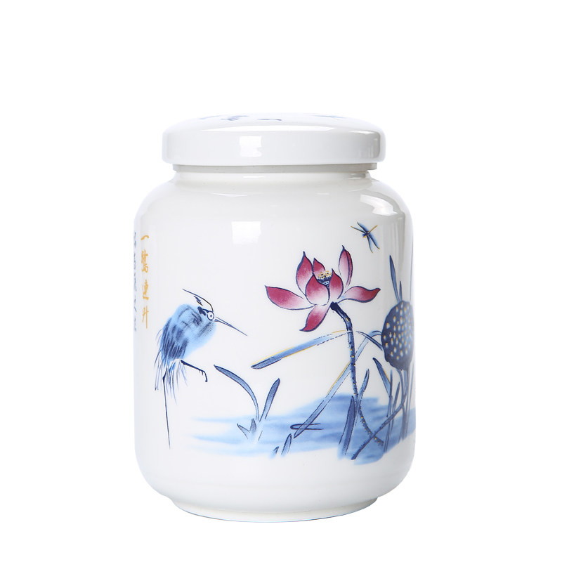 新款圆柱陶瓷密封罐大号 蜂蜜罐 储物罐奶粉罐泡柠檬蜂蜜玻璃罐子