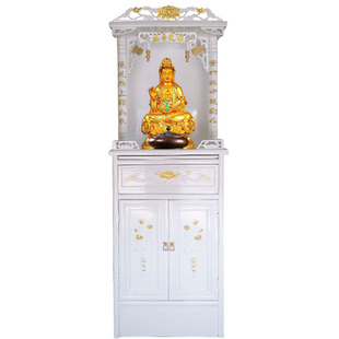 现代白色佛龛佛柜 观音菩萨柜 供财供佛用品供台神龛神楼