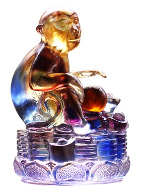 琉璃生肖猪摆件居家风水开业礼品