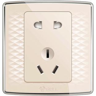 公牛开关插座86型墙壁一开带五孔电源5孔无边框3D钻家用开关面板