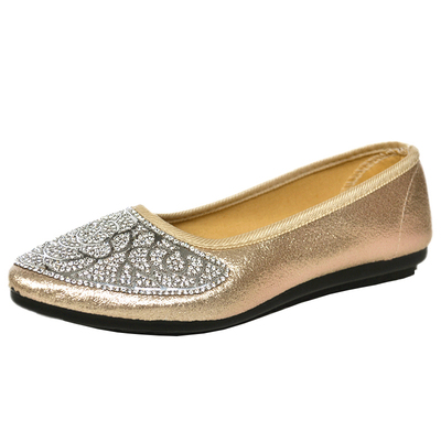 老北京布鞋女单鞋平底水钻平跟