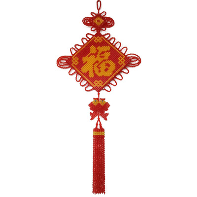 双层花边福字喜庆风节日手工串珠