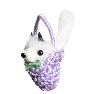 正版超萌水貂毛迷你皮草小狐狸包挂件手机挂饰玩偶公仔钥匙扣饰品