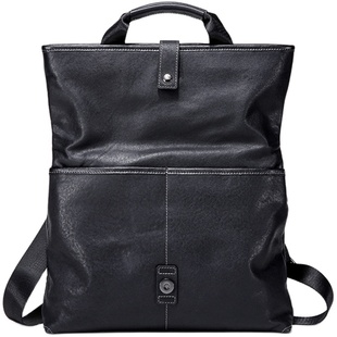 冷兽单肩包男真皮男款休闲斜挎包手提男包横款大容量牛皮男士包包