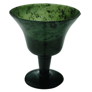 正品酒泉夜光杯敦煌特产 天然墨玉磁性高脚杯 酒杯家用杯品酒杯