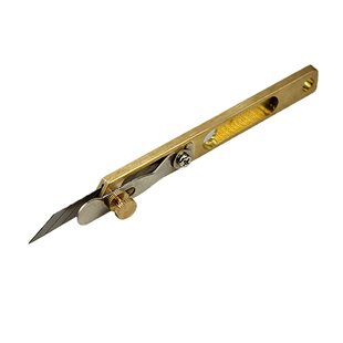 黄铜定位刀 裁皮刀 介刀 皮料修边刀 手工DIY皮革刀 上刀片修正刀