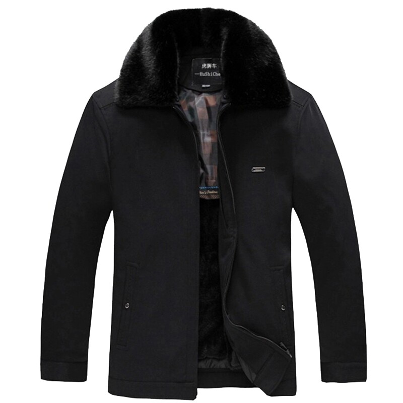 中年男士冬装外套冬季爸爸装棉服老人加绒加厚款棉袄中老年人棉衣