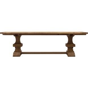 美式乡村黑胡桃木纯实木餐桌 原木大板长桌 欧法式复古做旧工作台