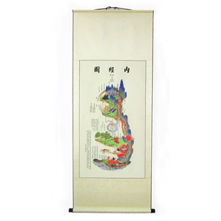 高清内景图黄帝内经图中医养生挂画卷轴医馆药店理疗馆礼品装饰画