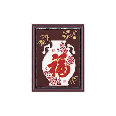 十字绣正品专卖线绣花瓶KS小幅