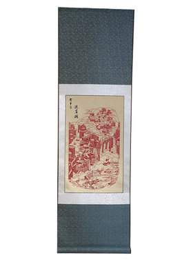重庆非遗中国风手工剪纸卷轴画