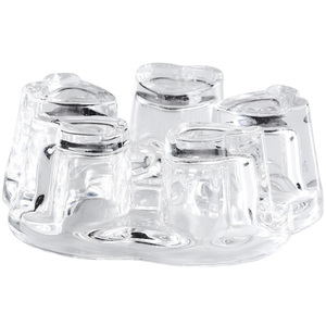 瑶华 耐热玻璃心形花茶壶蜡烛加热底座炉 茶壶保温暖茶煮茶器茶具