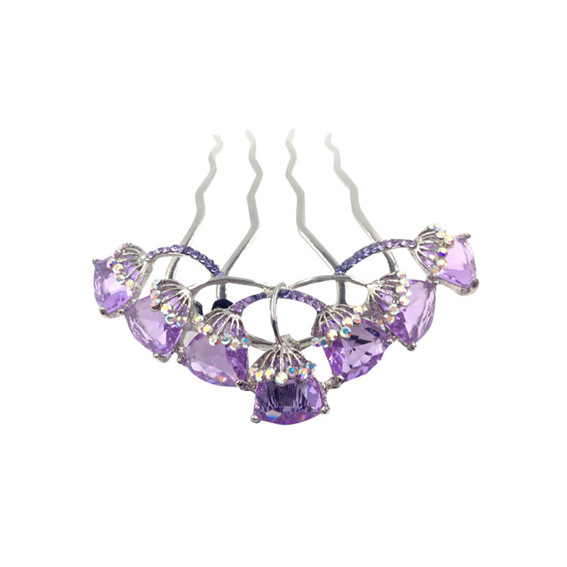 流行美发饰专柜正品2024年新款玫瑰时光水晶插梳F1510014免费盘发