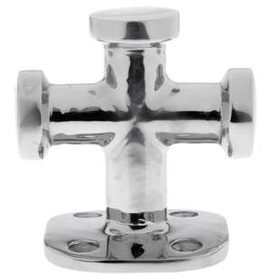 316不锈钢63mm单十字揽桩 单柱系泊栓缆桩 船用甲板码头缆绳桩柱