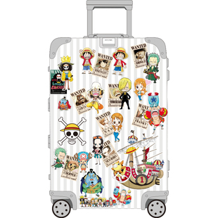 52张草帽团路飞悬赏令动漫行李箱旅行箱贴纸吉他笔记本电脑贴画