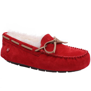 KHHUGG豆豆鞋女冬加绒厚底毛毛棉鞋网红孕妇一脚蹬懒人鞋KHΗUGG