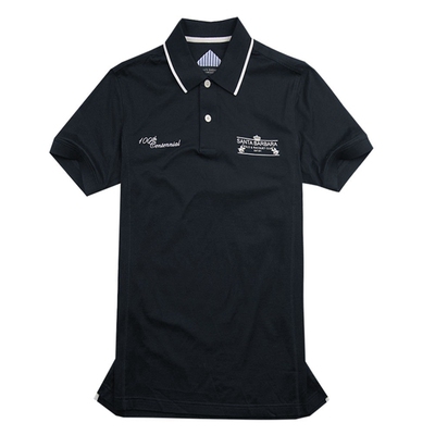 商务丝光棉翻领男士短袖t恤