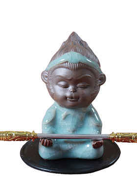 齐天大圣孙悟空工艺品猴子创意摆件陶瓷人物小号可爱礼物生肖礼品