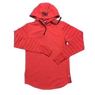 特价潮牌纯棉加长款卫衣 red hiphop streetwear hoodies swag