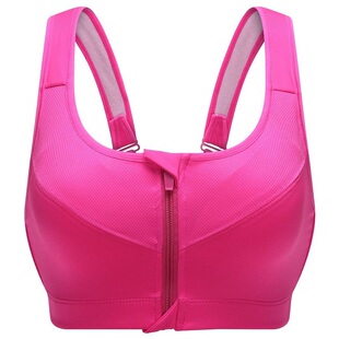 前拉链运动内衣女跑步防震聚拢无钢圈定型防下垂背心式瑜伽文胸夏