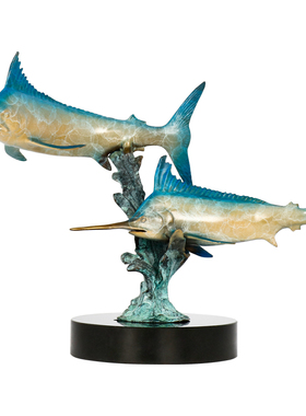 全黄铜新中式艺术风摆件开业礼品