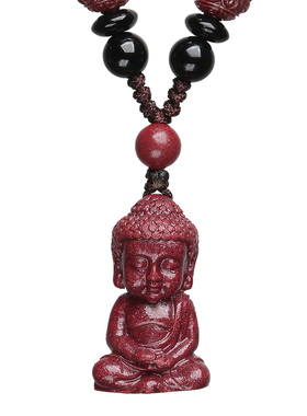 朱砂旗舰店宝宝佛吊坠男女款马年高含量紫金砂钥匙扣挂件项链饰品