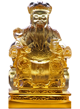 琉璃家居客厅土地爷办公桌工艺品