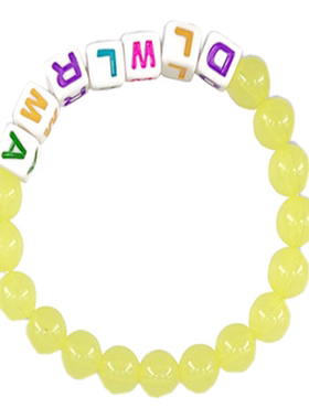 IU李知恩同款圆珠字母手链男女