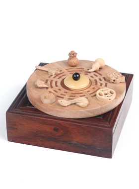 锦盒金木水火土家居摆件