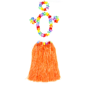 加厚草裙套装成人草裙舞裙子夏威夷海草舞蹈演出服装道具年会表演